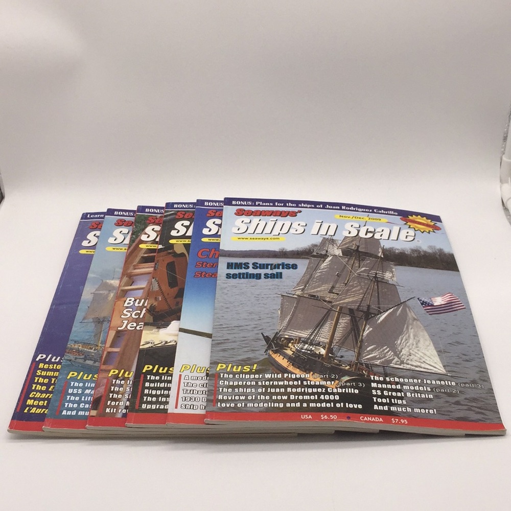 2008-2009 Seaways’ Ships in Scale Magazines 6 Issues